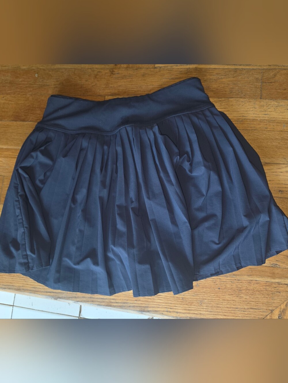 Dark Grey Pleated Athletic Skort
